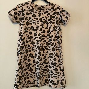 Leopard print Brunette label tshirt dress